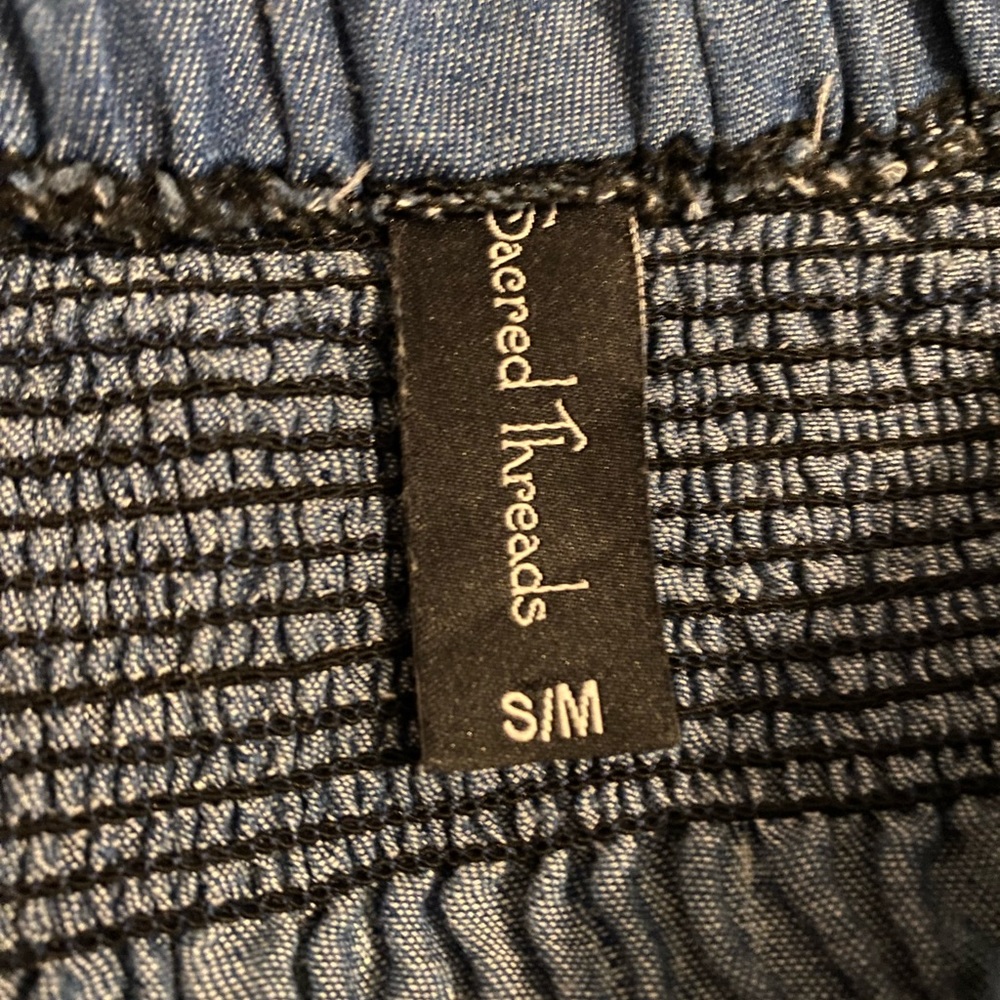 Sacred Threads Boho Hippie Patchwork Ruffle Hem M… - image 5